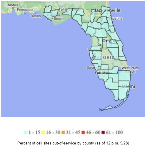 Florida Cell Sites Weather Ian - Inside Towers